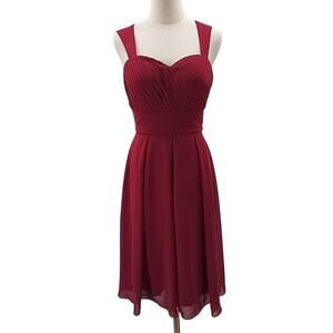 ALICEPUB SZ 8 M red bridesmaid wedding cocktail formal party mini dress NEW B36